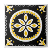 Black Talavera Tegel Tegeltje (Voorkant)