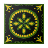Black Talavera Tegel Tegeltje (Voorkant)