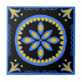 Black Talavera Tegel Tegeltje (Voorkant)
