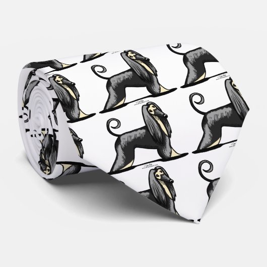 Black & Tan Afghan Hound Stropdas (Opgerold)