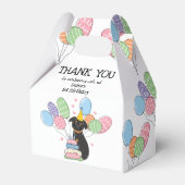 Black Tan Brussels Griffon Hond Verjaardagsfeestje Bedankdoosjes (Voorkant Zijde)