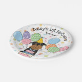 Black Tan Brussels Griffon Hond Verjaardagsfeestje Papieren Bordje (Gekanteld)