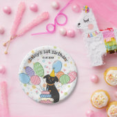 Black Tan Brussels Griffon Hond Verjaardagsfeestje Papieren Bordje (Feest)