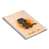 Black & Tan Cavalier King Charles Dog op Sinaasapp Notitieboek (Rechterzijde)