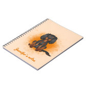 Black & Tan Cavalier King Charles Dog op Sinaasapp Notitieboek (Linkerzijde)