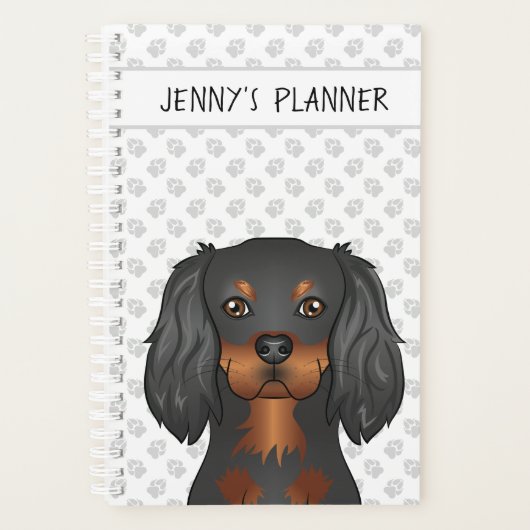Black & Tan Cavalier King Charles Dog & Title Planner (Voorkant)