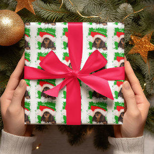 Black Tan Cavalier King Charles kerstpapier Cadeaupapier