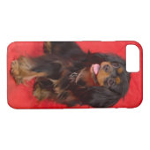 Black Tan Cavalier King Charles Puppy iphone Case (Achterkant (Horizontaal))
