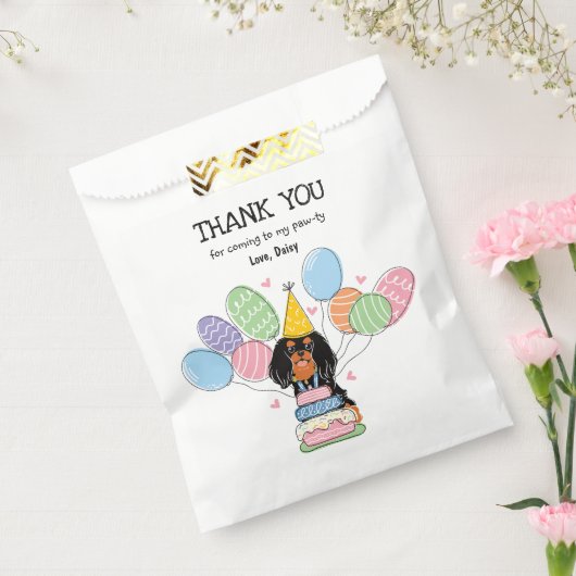 Black Tan Cavalier King Charles Spaniel Bedankzakje (Gezegeld)