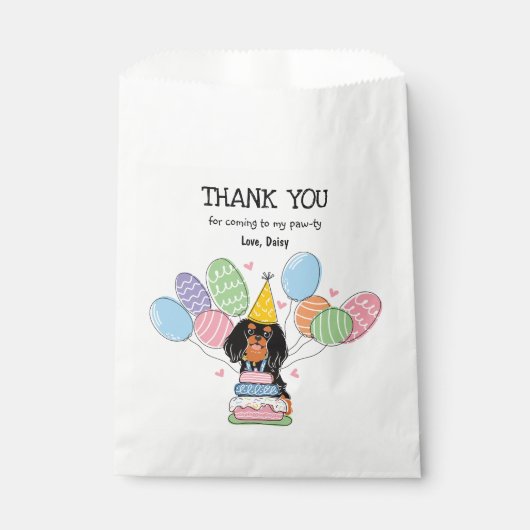 Black Tan Cavalier King Charles Spaniel Bedankzakje (Voorkant)