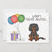 Black & Tan Cavalier King Charles Spaniel Birthday Kaart (Voorkant)