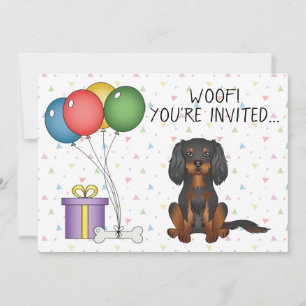 Black & Tan Cavalier King Charles Spaniel Birthday Kaart