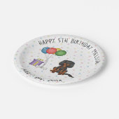 Black & Tan Cavalier King Charles Spaniel Birthday Papieren Bordje (Gekanteld)