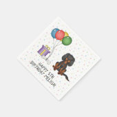 Black & Tan Cavalier King Charles Spaniel Birthday Servet (Hoek)