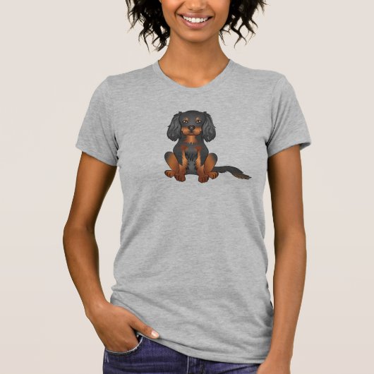 Black & Tan Cavalier King Charles Spaniel Hond T-shirt (Voorkant)