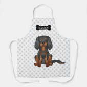 Black & Tan Cavalier King Charles Spaniel & Naam Schort (Voorkant)