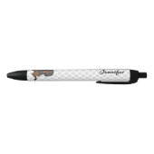 Black & Tan Cavalier King Charles Spaniel & Naam Zwarte Inkt Pen (Bodem)
