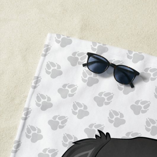 Black & Tan Cavalier King Charles Spaniel & Name Strandlaken (In situ)