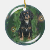 Black & Tan Cavalier King Charles Spaniel Ornament (Voorkant)