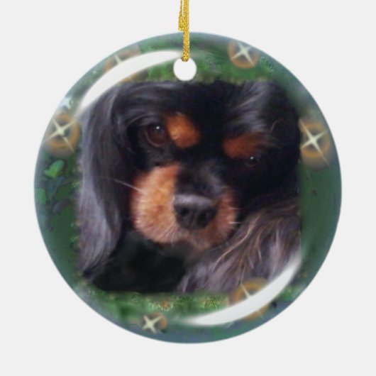 Black & Tan Cavalier King Charles Spaniel Ornament (Achterkant)
