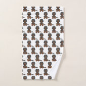 Black & Tan Cavalier King Charles Spaniel Pattern Bad Handdoek (Handdoek)