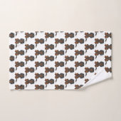 Black & Tan Cavalier King Charles Spaniel Pattern Bad Handdoek (Handdoek)