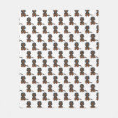 Black & Tan Cavalier King Charles Spaniel Pattern Fleece Deken (Voorkant)