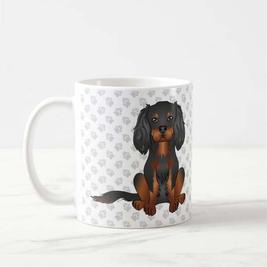 Black & Tan Cavalier King Charles Spaniel & Paws Koffiemok (Links)