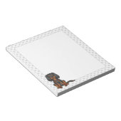 Black & Tan Cavalier King Charles Spaniel & Paws Notitieblok (Schuin)