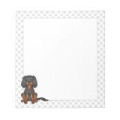 Black & Tan Cavalier King Charles Spaniel & Paws Notitieblok (Voorkant)