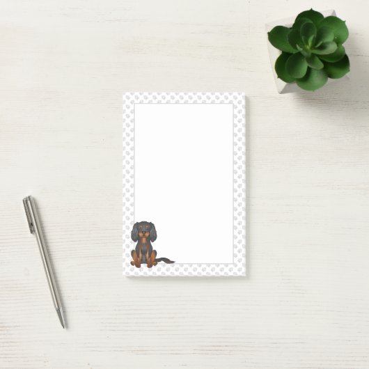 Black & Tan Cavalier King Charles Spaniel & Paws Post-it® Notes (Kantoor)