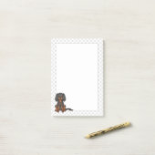 Black & Tan Cavalier King Charles Spaniel & Paws Post-it® Notes (Op bureau)