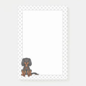 Black & Tan Cavalier King Charles Spaniel & Paws Post-it® Notes (Voorkant)