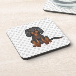 Black & Tan Cavalier King Charles Spaniel & Pootaf Bier Onderzetter