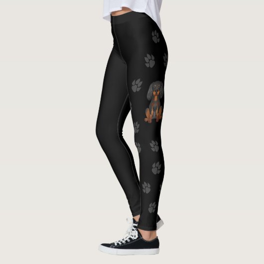 Black & Tan Cavalier King Charles Spaniel & Pootaf Leggings (Links)