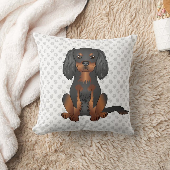 Black & Tan Cavalier King Charles Spaniel & Pooten Kussen (Deken)
