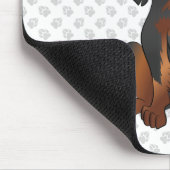 Black & Tan Cavalier King Charles Spaniel & Pooten Muismat (Hoek)