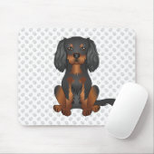 Black & Tan Cavalier King Charles Spaniel & Pooten Muismat (Met muis)