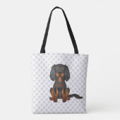 Black & Tan Cavalier King Charles Spaniel & Pooten Tote Bag (Achterkant)