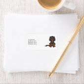 Black & Tan Cavalier King Charles Spaniel & Tekst Etiket (Insitu)