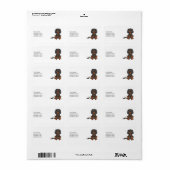 Black & Tan Cavalier King Charles Spaniel & Tekst Etiket (Full Sheet)