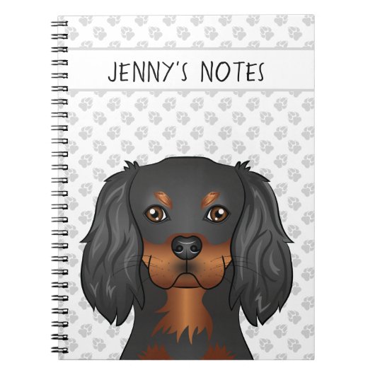 Black & Tan Cavalier King Charles Spaniel & Tekst Notitieboek (Voorkant)