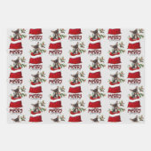 Black Tan Chihuahua Dog in Holiday Gift Bag Inpakpapier Vel (Voorkant 2)