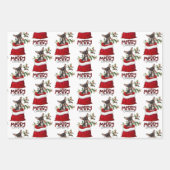 Black Tan Chihuahua Dog in Holiday Gift Bag Inpakpapier Vel (Voorkant)