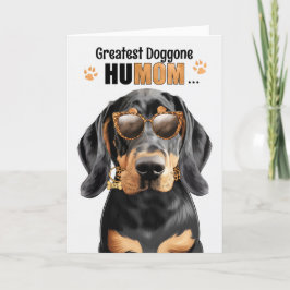 Black Tan Coonhound Beste HuMOM ooit Moederdag Feestdagen Kaart