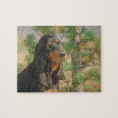 Black & Tan Coonhound Dog Puzzle Legpuzzel (Horizontaal)