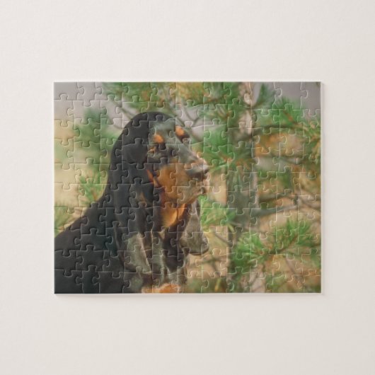 Black & Tan Coonhound Dog Puzzle Legpuzzel (Horizontaal)