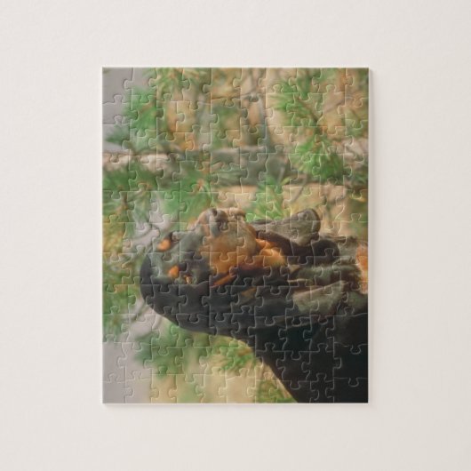 Black & Tan Coonhound Dog Puzzle Legpuzzel (Verticaal)