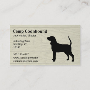 Black & Tan Coonhound Dog Silhouette Visitekaartje
