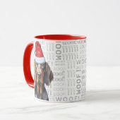 Black Tan Coonhound Hondenliefhebber Kerstvakantie Mok (Voorkant links)